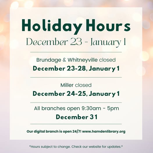 Holiday Hours