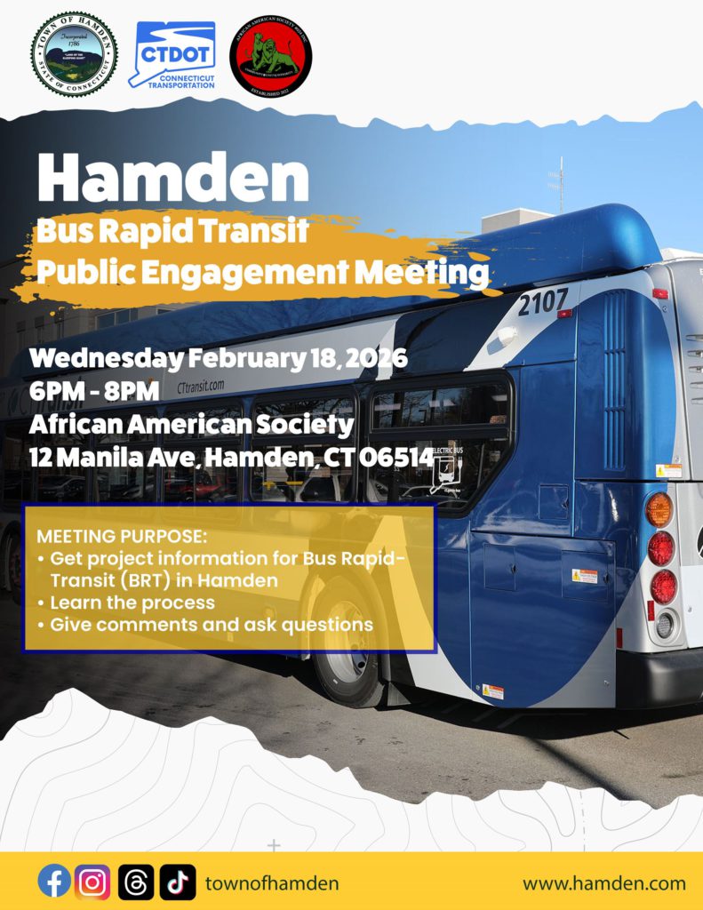 Hamden Bus Rapid Transit Public Engagement Meeting