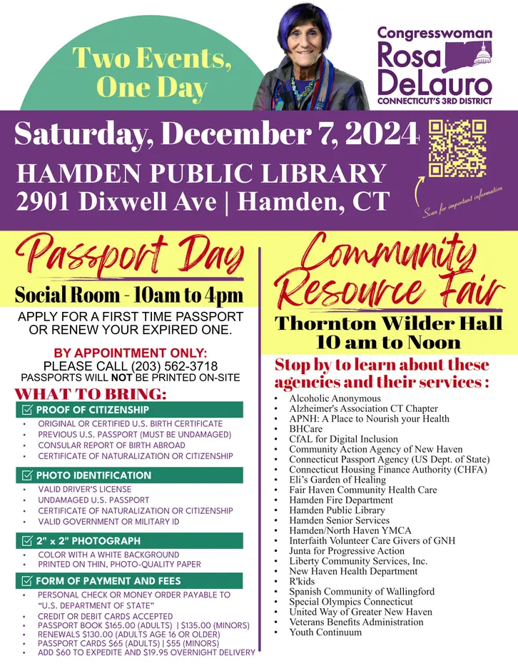 Passport Day and Community Resource Fair - Dec. 7th